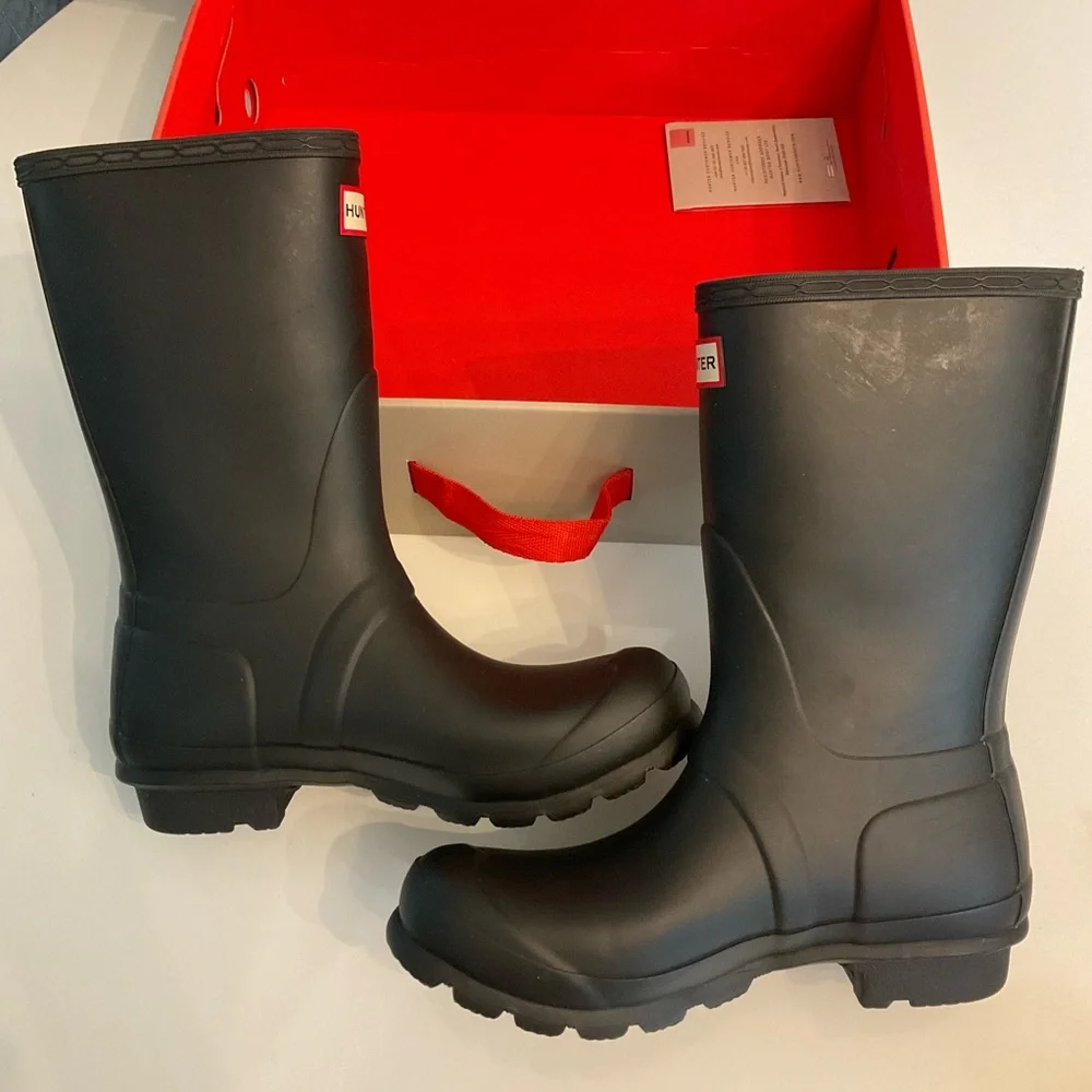 Hunter Original Short Black Waterproof Boots - Picture 6 of 15